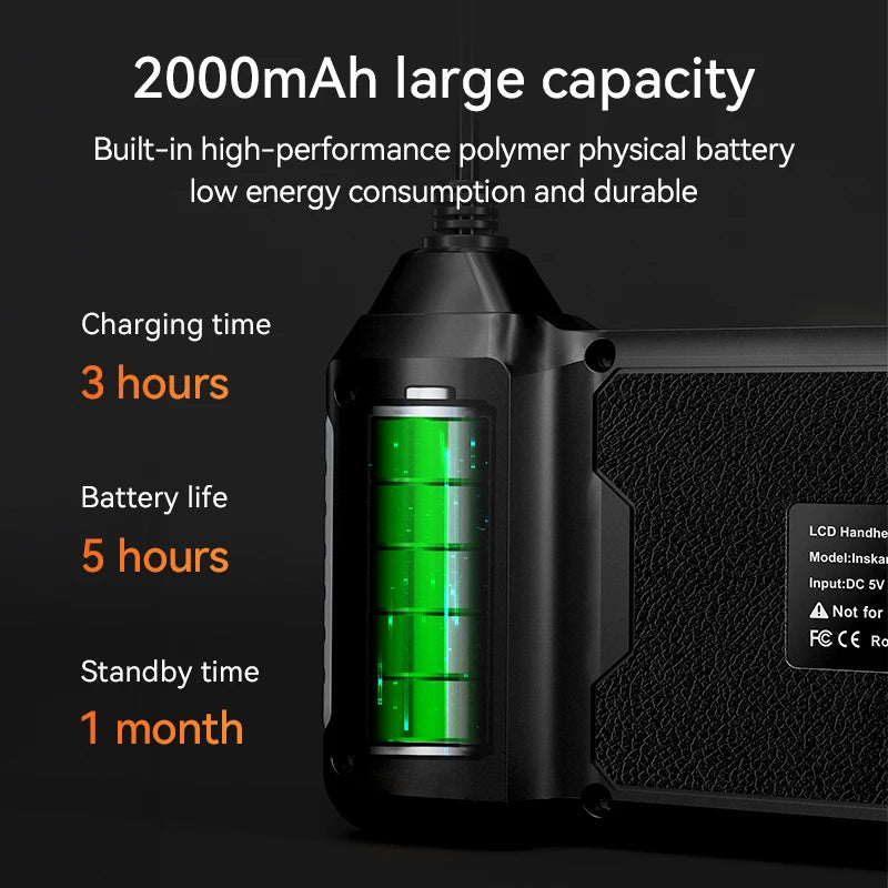 Endoscope Camera 4.3 Inch Screen HD1080P 8MM Lens Rigid Cable Pipe Inspection USB Borescope LED 2000mAh for Car Repair With 8LED