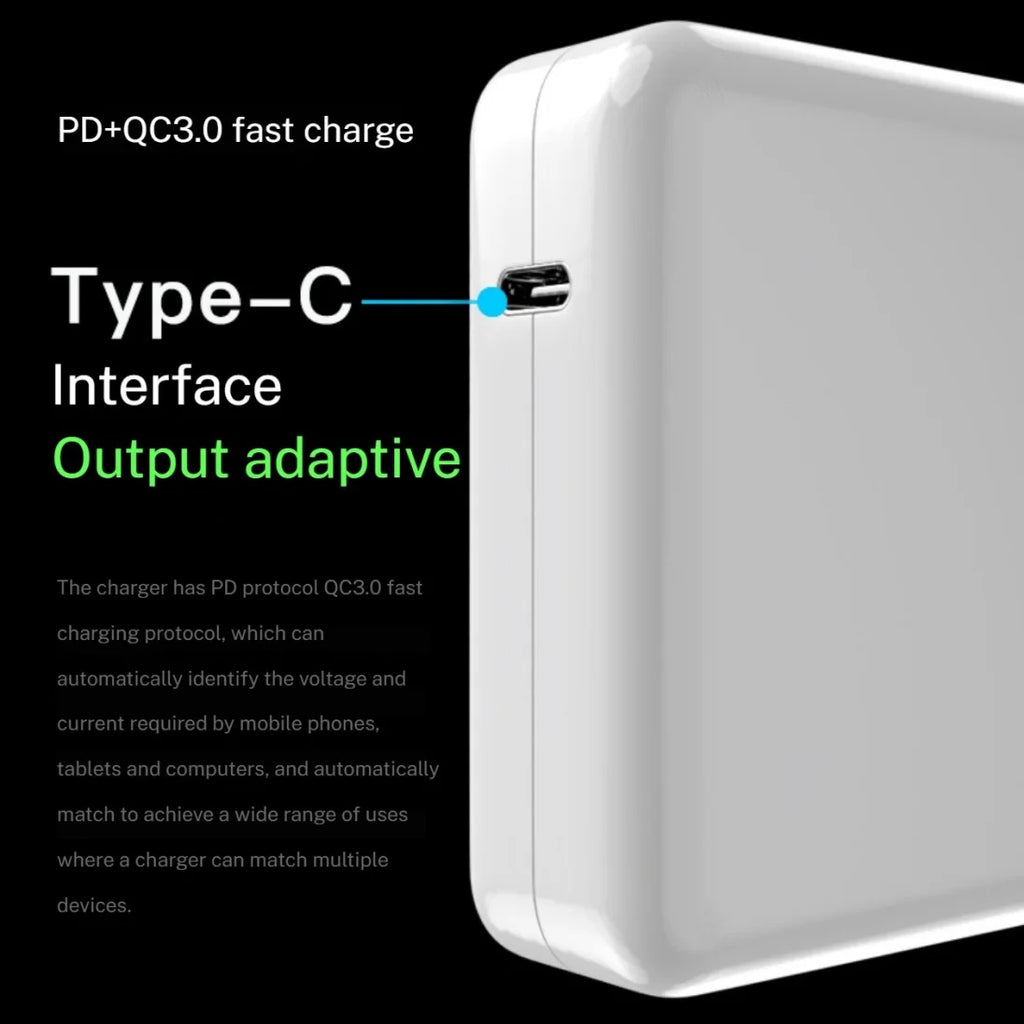 96W MacBook Charger USB-C fast charging power adapter for MacBook Pro and Air