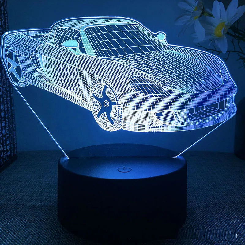 Formula 1 F1 Racing 3d LED Night Light Bedroom Custom Supercar Club Logo Write Name Superstar Lamp Birthday Gift For Boyfriend