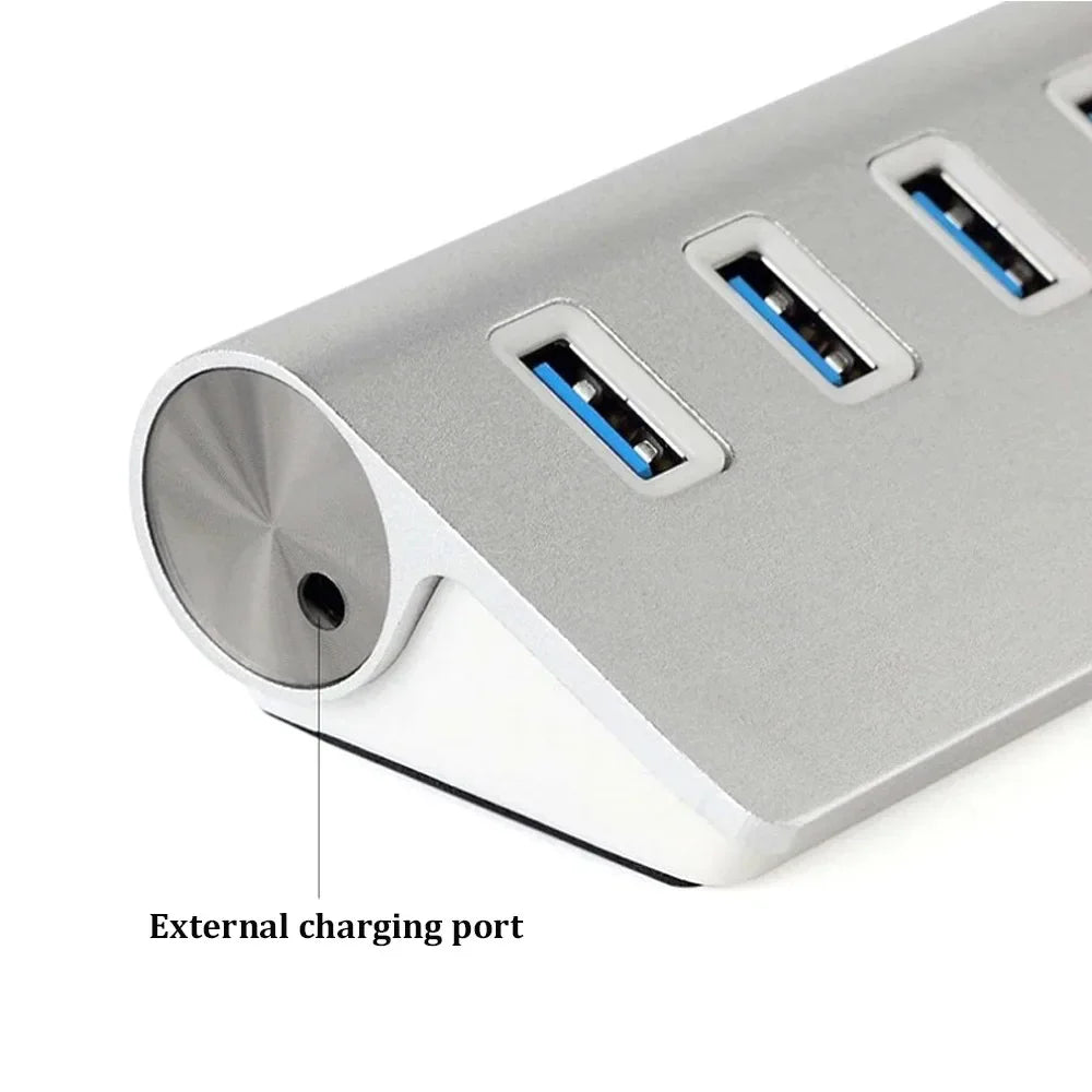 5Gbps High Speed USB 3.0 HUB 4/7Port USB 3.0 Port OTG Aluminum USB Splitter Docking Station Expander for Laptop Computer PC