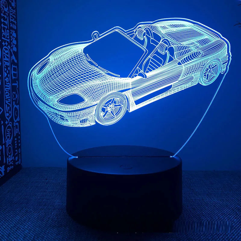 Formula 1 F1 Racing 3d LED Night Light Bedroom Custom Supercar Club Logo Write Name Superstar Lamp Birthday Gift For Boyfriend