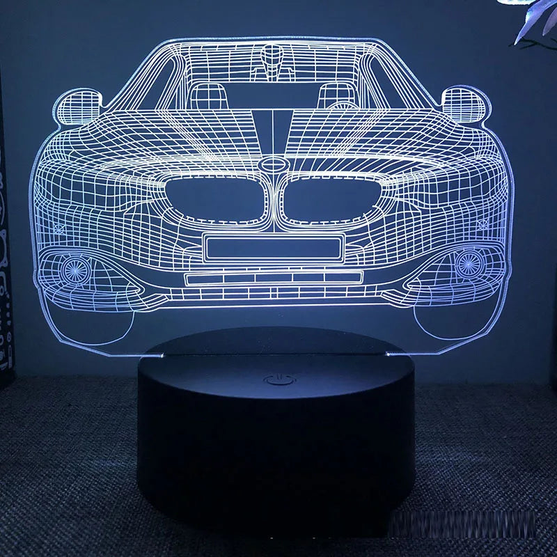 Formula 1 F1 Racing 3d LED Night Light Bedroom Custom Supercar Club Logo Write Name Superstar Lamp Birthday Gift For Boyfriend