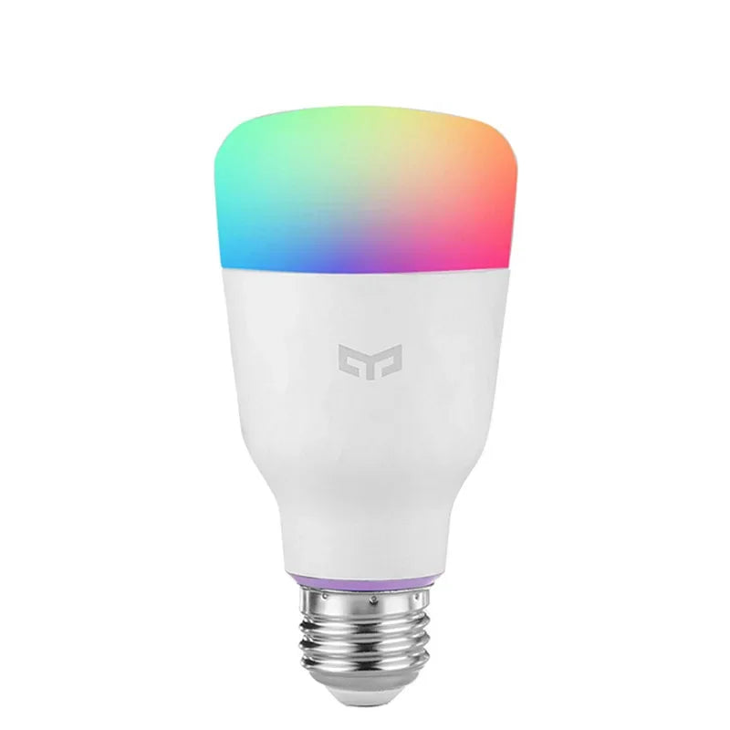 Yeelight LED Bulb WiFi - Smart Control | 16M Colors Bulb in white base with vibrant rainbow gradient top for dynamic smart lighting effects.