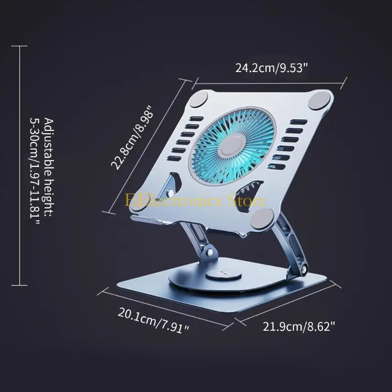 B03C Portable Notebook Stand Laptop Holder Bracket with Rotatable Design and Strong Cooling Function for Home Use and Travel