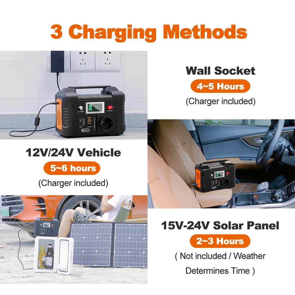 FF Flashfish E200 Portable Power Station 200W Solar Generator 151WH Battery AC DC Outdoor Camera Drone Power Supply Solar Charge