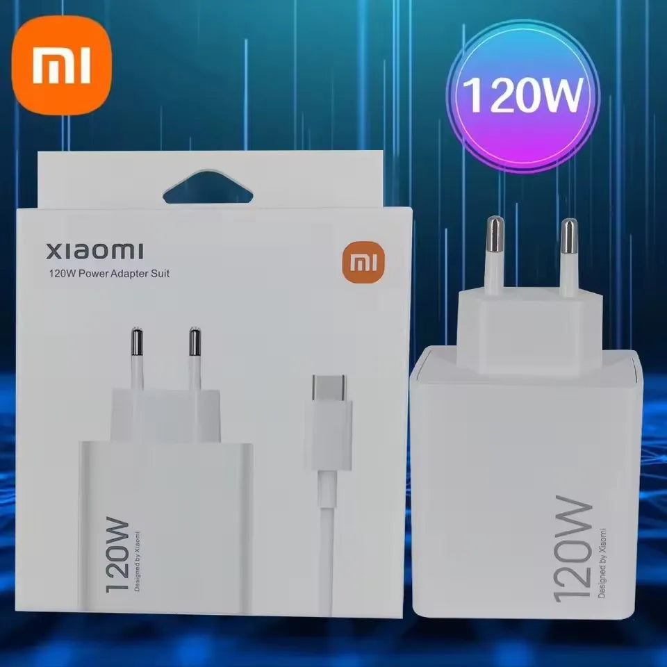 Xiaomi 120W Super Fast Charger Turbo Hyper Charge Adapter for Mi 15/14/13/11T Ultra Pro Redmi 12C Note 11-14 POCO F6/F7/X7 Pro