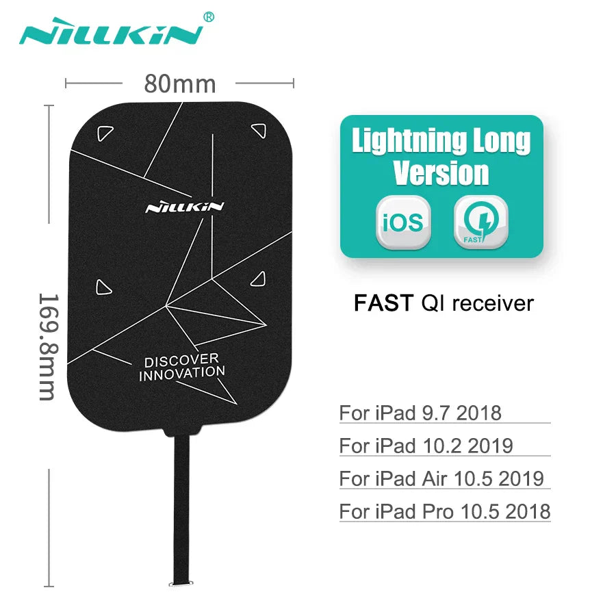 Nillkin Magic Tag S iPad Wireless Charging Receiver for iPad 9.7, 10.2, Air 10.5, Pro 10.5 QI fast charging chip