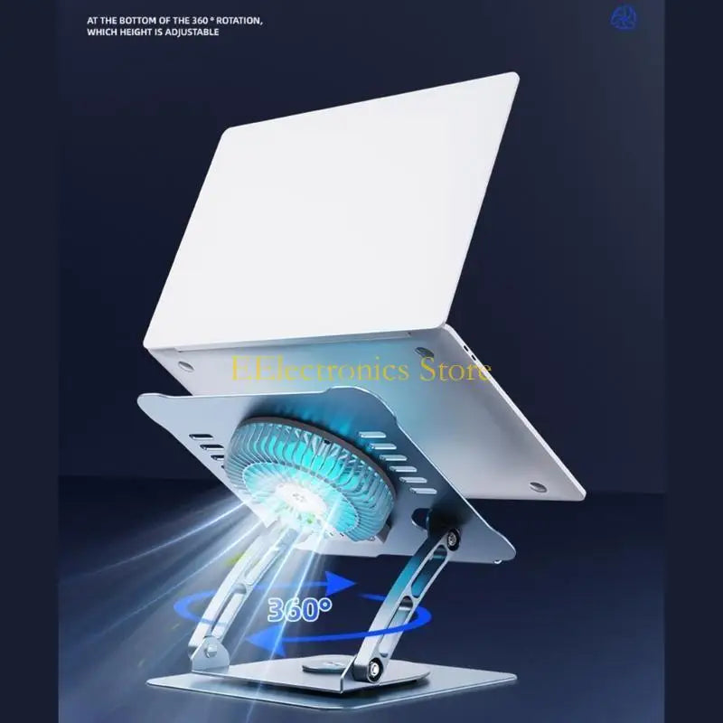 B03C Portable Notebook Stand Laptop Holder Bracket with Rotatable Design and Strong Cooling Function for Home Use and Travel