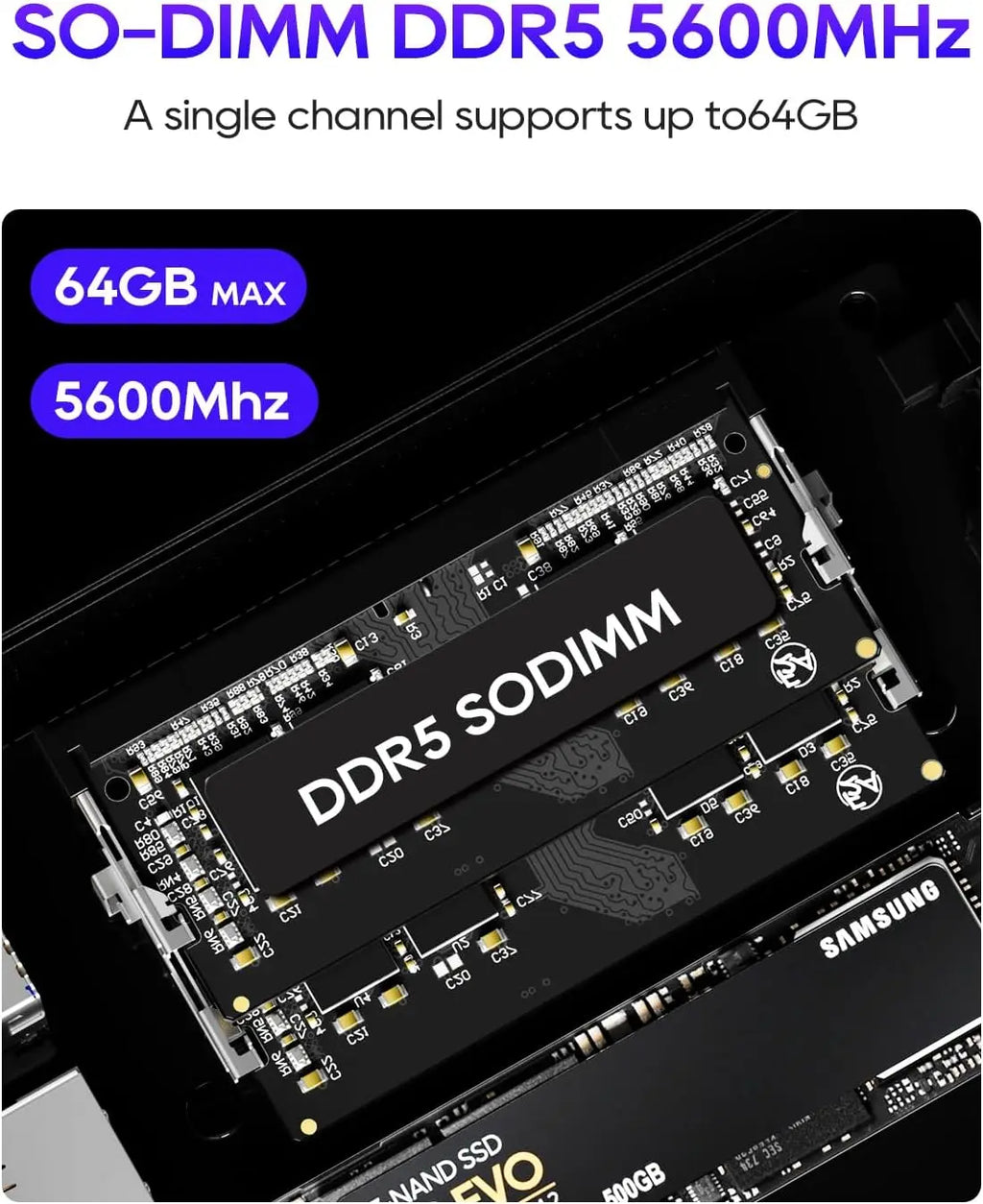 AOOSATR GEM12 Max Gaming Mini PC AMD Ryzen 7 8745HS High Performance USB4 OCuLink DDR5 5600MHz Wi-Fi 6 4K@120Hz Desktop Mini PC