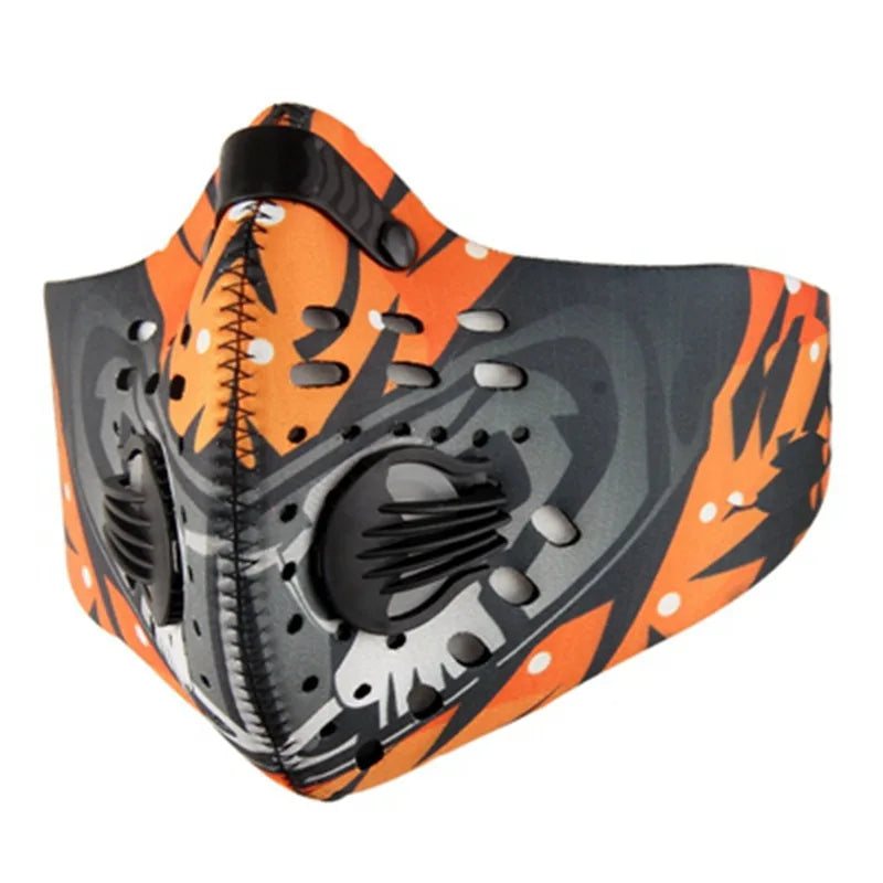 Outdoor Sports Reusable Face Masks for Men Dustproof Masks Activated Carbon Dust Mask with Extra Filter Cotton Halloween Cosplay