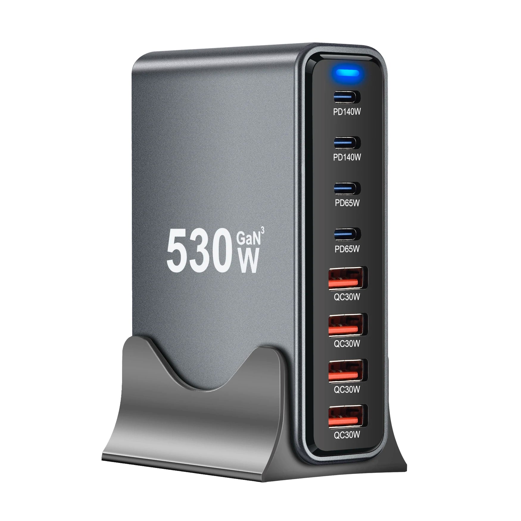 800W/670W/530W Fast USB C GaN Charger Block Dual 140W PD3.1 PPS Fast Charging Station for Multiple Devices Laptop Wall Charger