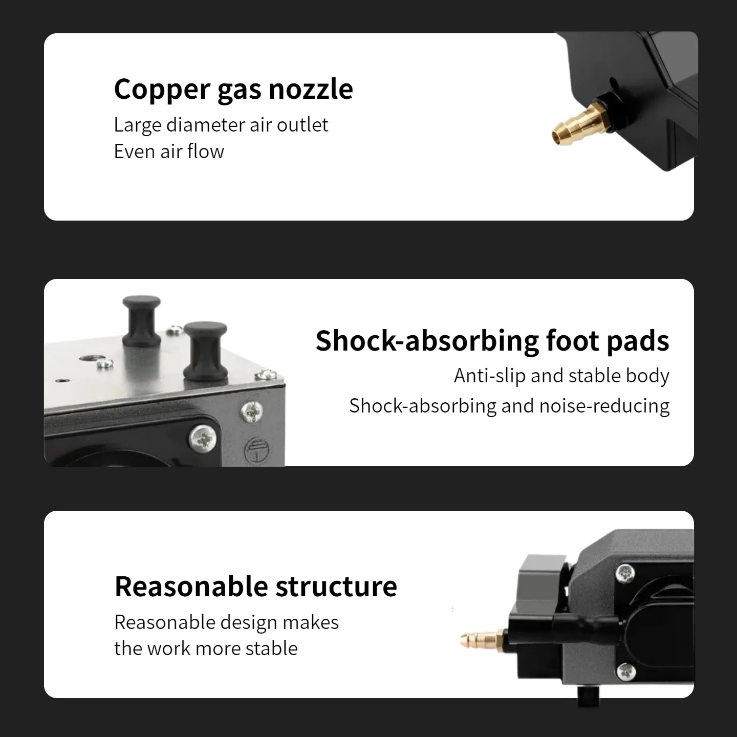 DIMIFUN 28W air compressor air auxiliary pump, air volume 60L/min, compatible with all brands of CNC laser engraving machines