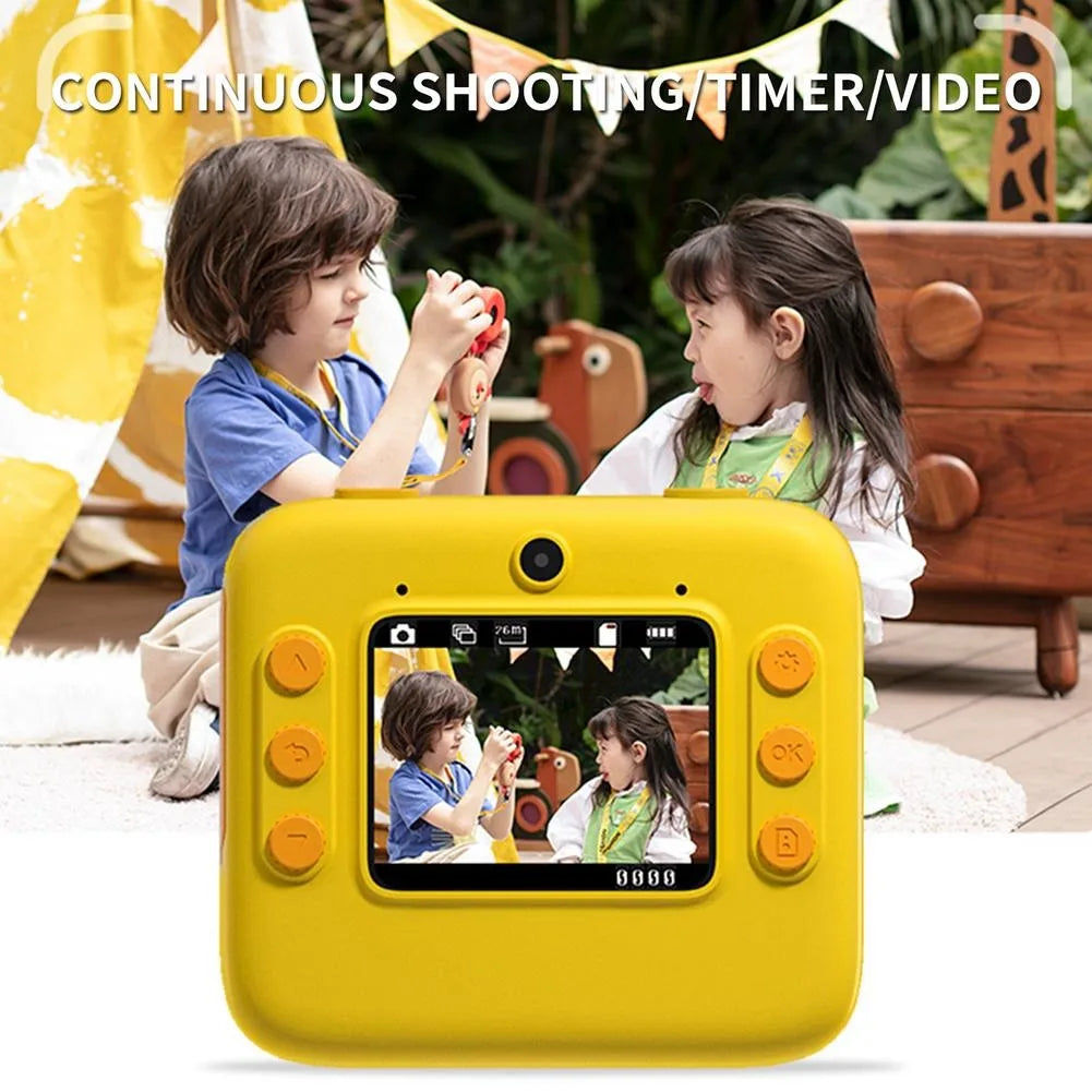 Children Instant Camera Print Camera 2.0" 1080P Video Photo Digital Camera with Thermal Print Paper for Kids Birthday Gift Toys