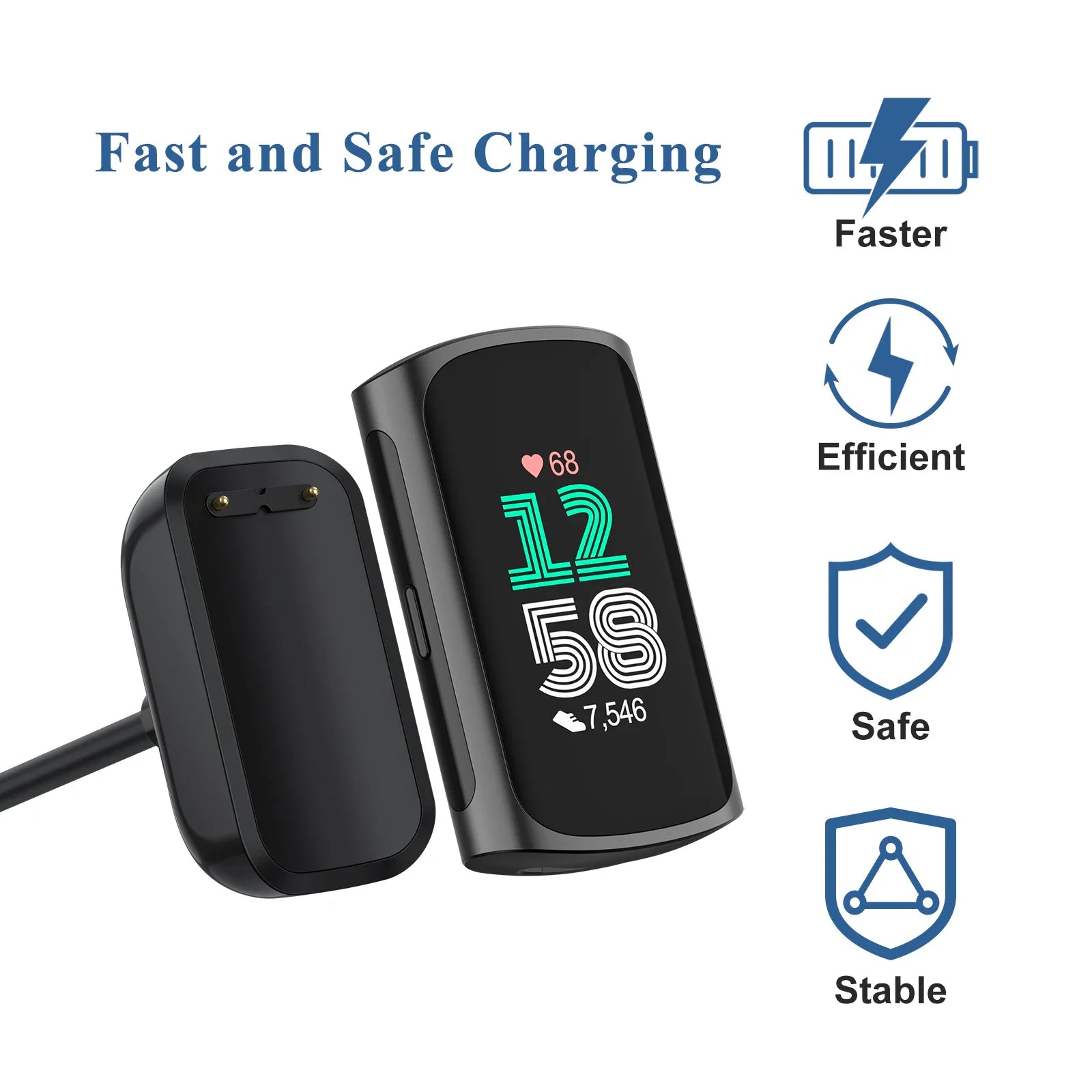 Type C Watch Charger For Fitbit Charge 5 6 Magnetic Charging Cable For Fitbit Luxe Portable Charging Dock Adapter Accessories