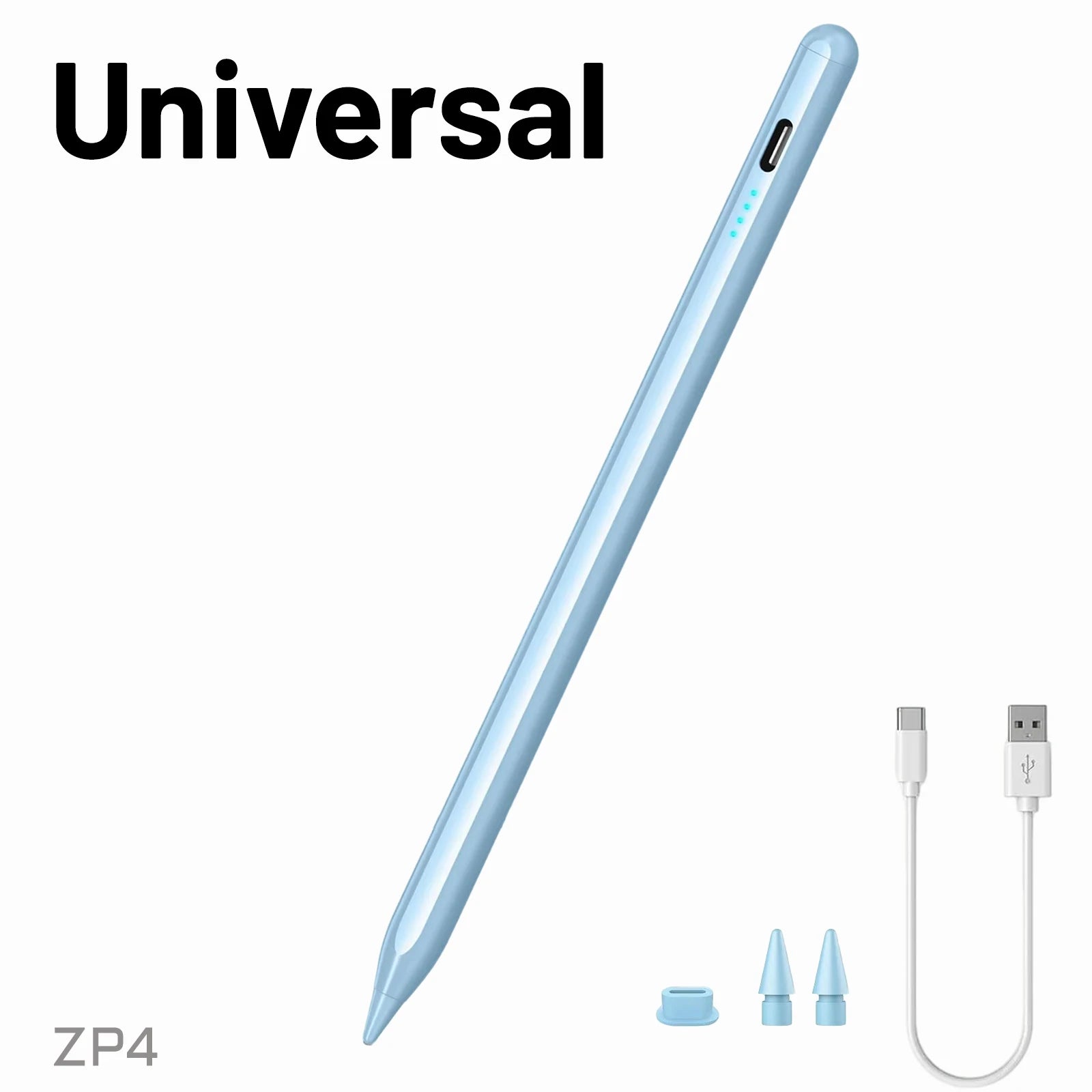 Universal Stylus Pen, Active Stylus Pen Compatible for iOS and Android Touchscreens/Phones, Rechargeable Stylus Pen with Dual To