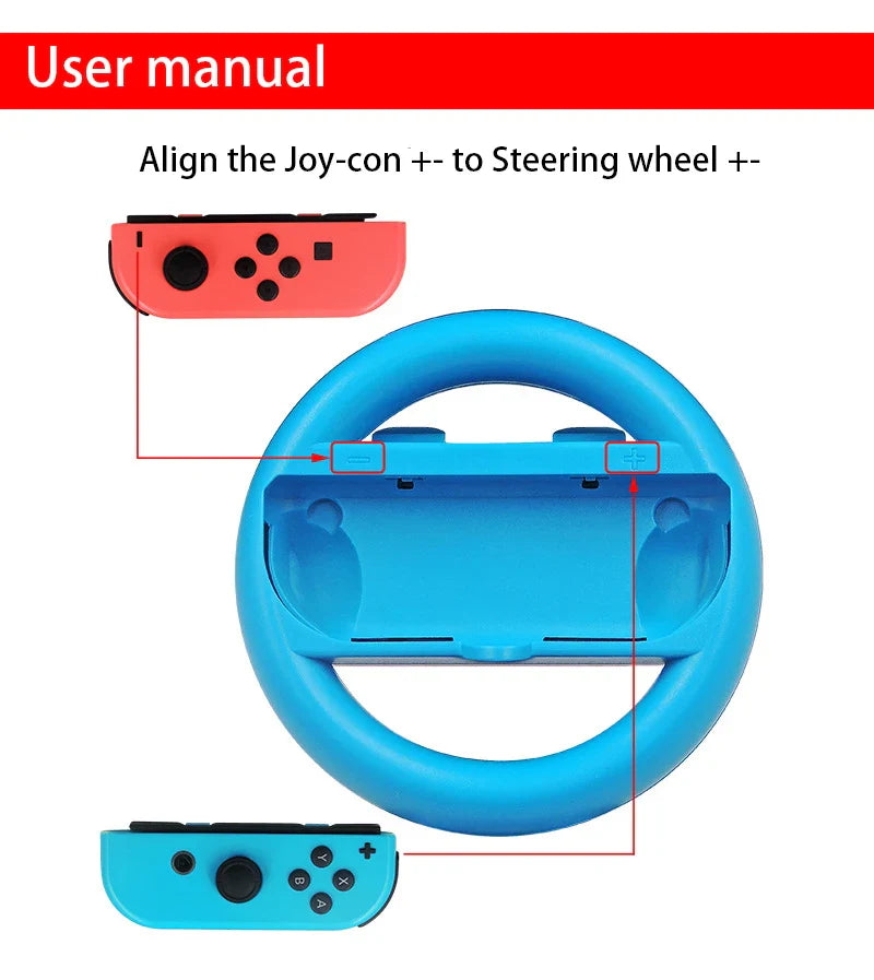for NS Switch Joy-Con Steering Wheel Set Professional Simulate Racing Games Controller Joy-Con Handle