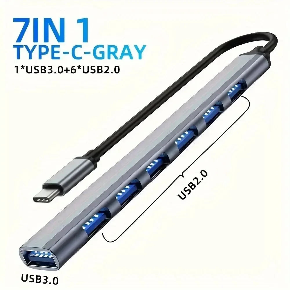 4-in-1 Type C Adapter Hub To HDTV VGA USB 3.0 Digital AV Multiport Adapter With TYPE-C PD Charging Port Compatible