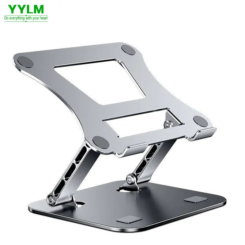 Adjustable aluminum alloy phone tablet stand for laptops up to 17 inches, portable folding cooling support