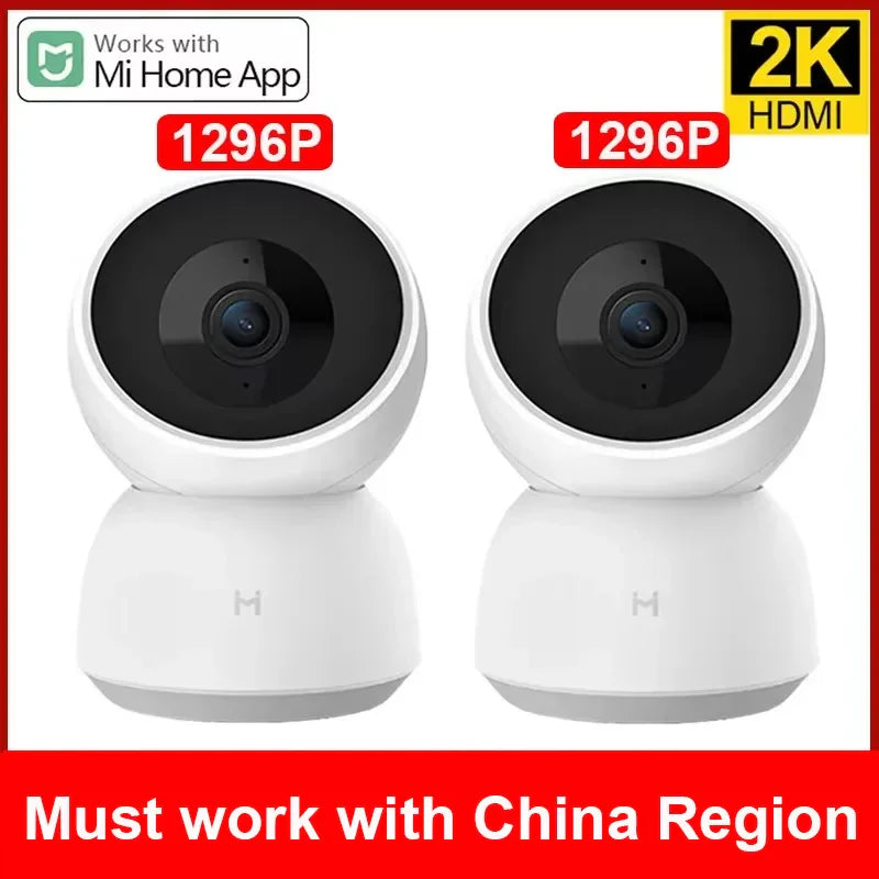 Original Smart Camera 2K 1296P HD 360° WiFi Night Vision IP Webcam compatible with Mi Home App for baby and home security monitoring