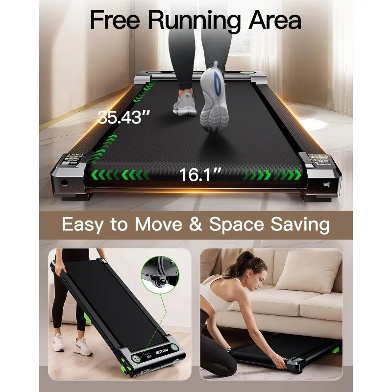 Walking Pad With Incline, Incline Treadmills For Home, 2.5 HP Under Desk Treadmill Small With Remote Control, Walking Pad