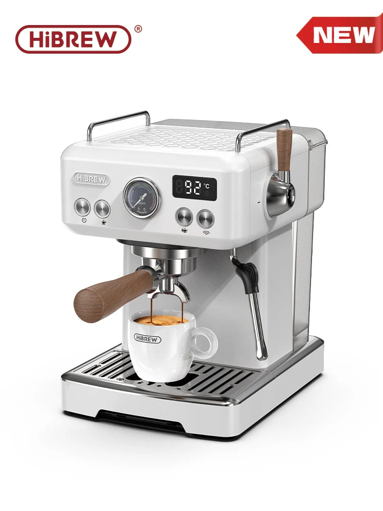 HiBREW Semi Automatic Espresso Coffee Machine DIY Function 20Bar Pressure Temperature Adjustable For Cappuccino & Latte H10plus