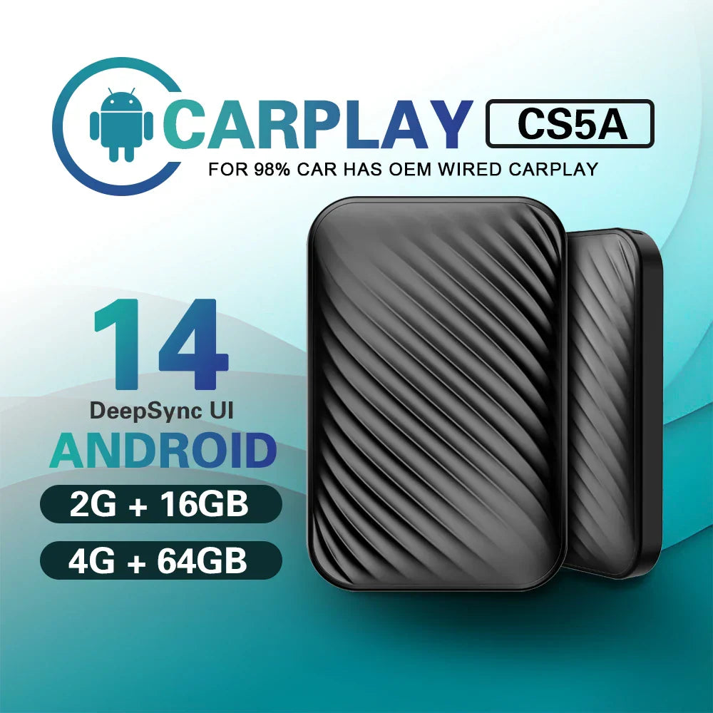BYLITU Android Ai Box wireless CarPlay adapter with 2G+16GB or 4G+64GB storage for universal car multimedia player