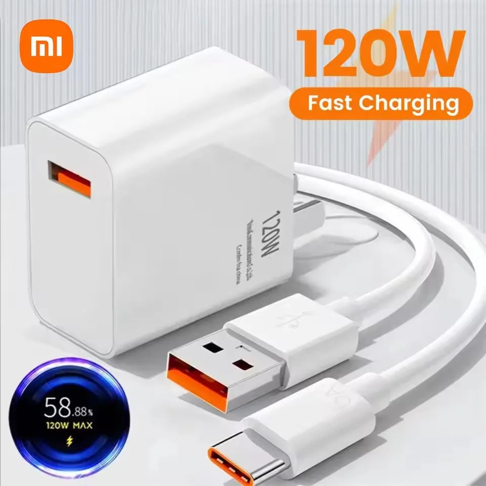 Xiaomi 120W Super Fast Charger Turbo Hyper Charge Adapter for Mi 15/14/13/11T Ultra Pro Redmi 12C Note 11-14 POCO F6/F7/X7 Pro