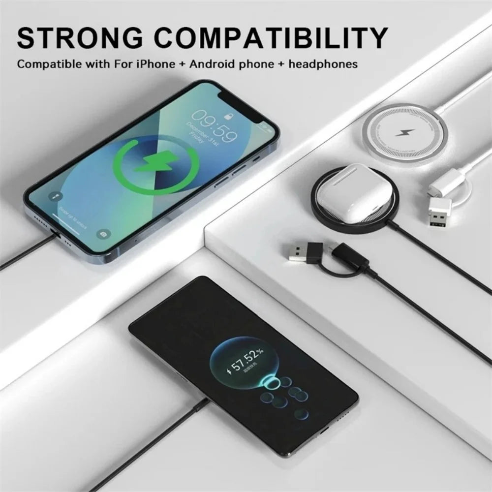 Fast Magnetic Phone Charger for iPhone 12-16 & Airpods