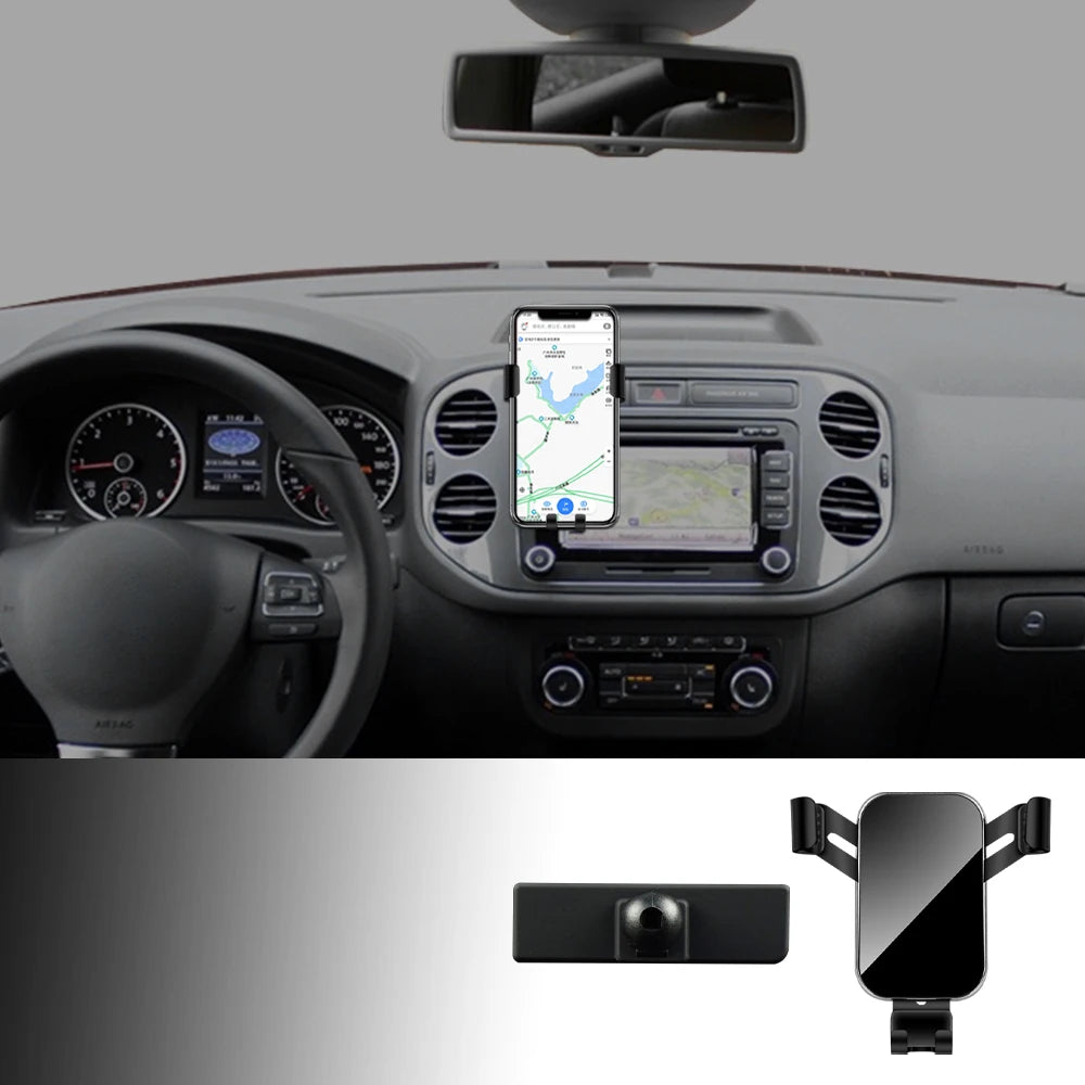 Car Mobile Phone Holder For Volkswagen VW Tiguan 5n MK1 2012 2013 2014 2015 2016 Degree Rotating GPS Mount Support Bracket