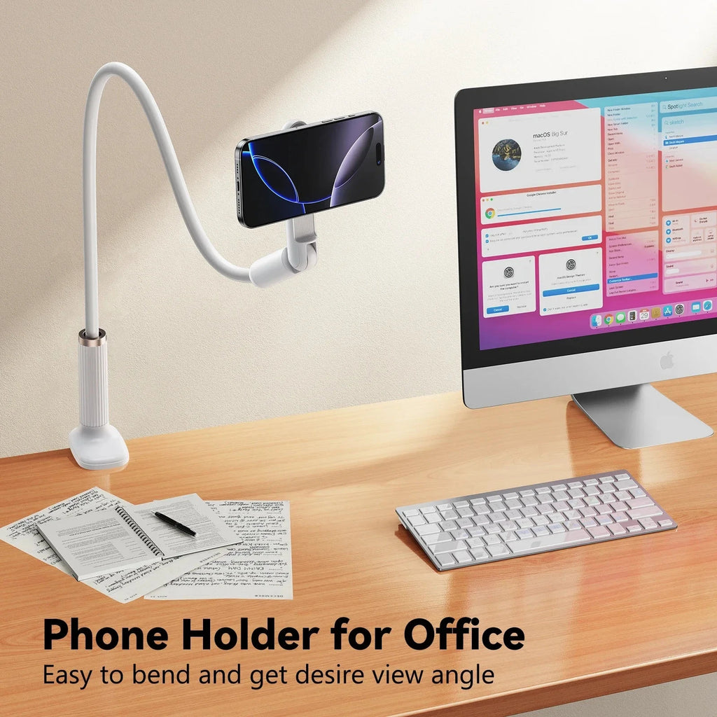 Oatabasf Magnetic Gooseneck Phone Stand Holder with Flexible Long Arm for Bed Lazy Bracket for 4-7" Phone Tablet Stand 4.7-13"