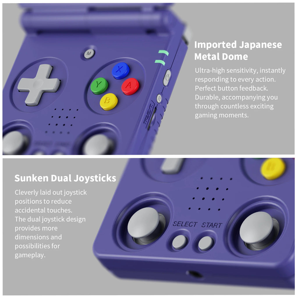 Anbernic RG34XXSP Flip Handheld Game Console 3.4'' IPS Screen TV Output Linux System Hall Magnetic Flip Cover Video Player Gifts