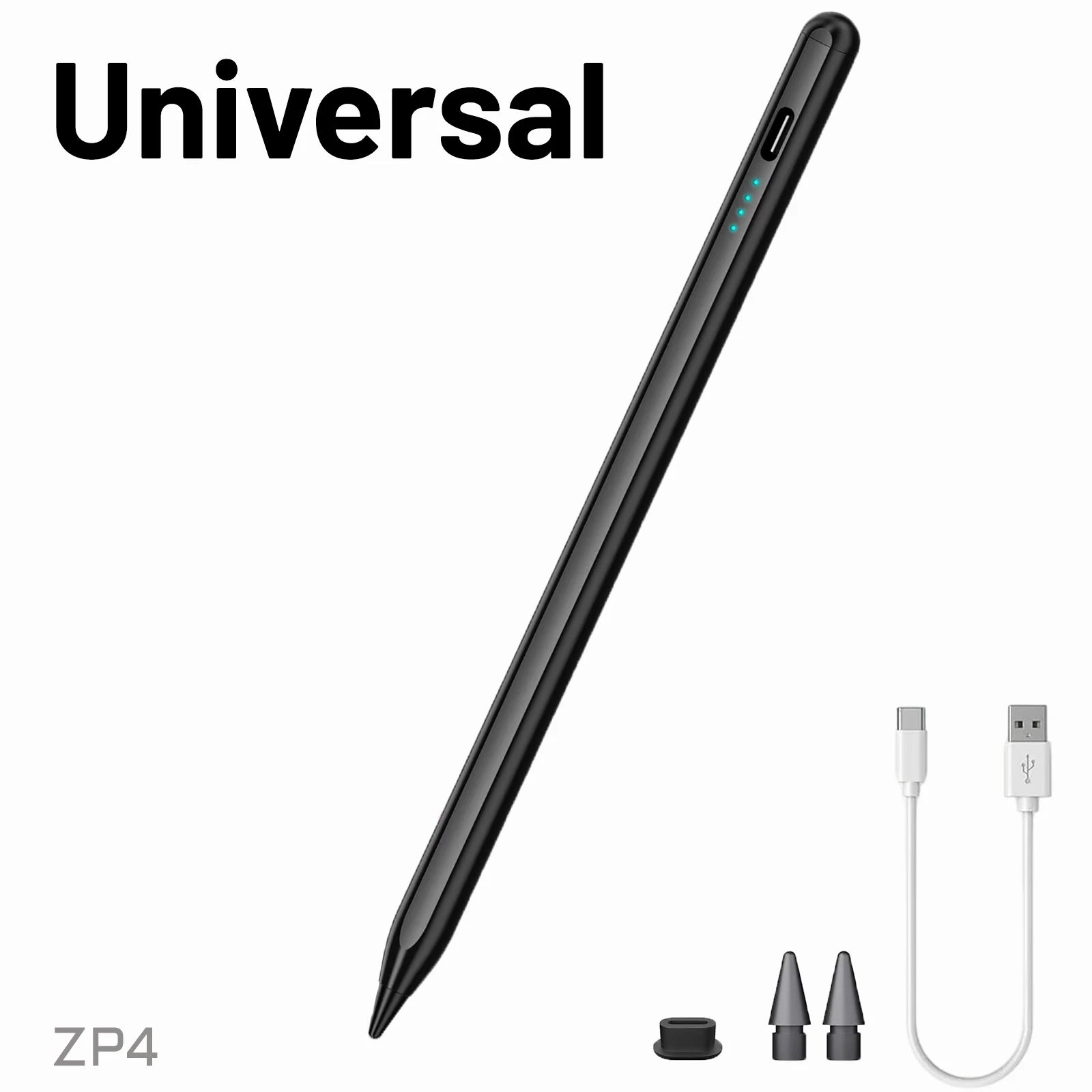 Universal Stylus Pen, Active Stylus Pen Compatible for iOS and Android Touchscreens/Phones, Rechargeable Stylus Pen with Dual To