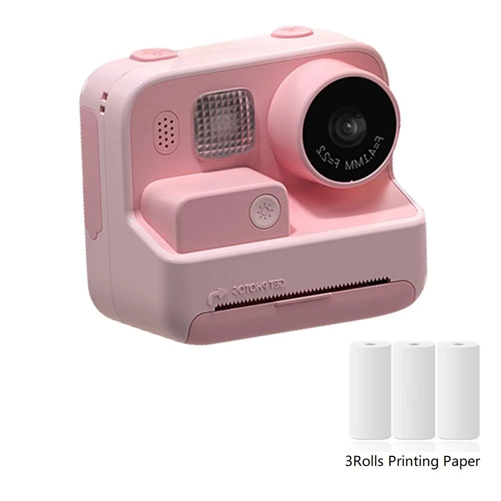 Children Instant Camera Print Camera 2.0" 1080P Video Photo Digital Camera with Thermal Print Paper for Kids Birthday Gift Toys