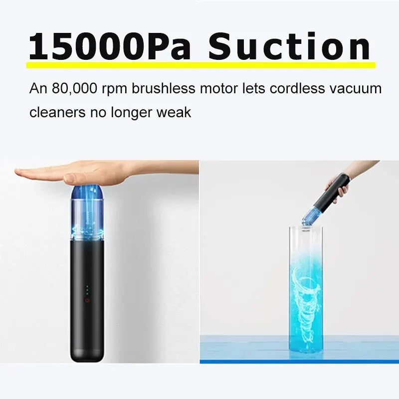 Baseus A3 15000Pa Car Vacuum Cleaner Wireless Cleaner Mini Portable Powerful Auto Vacuum Cleaner Air Blower W LED for Home Car