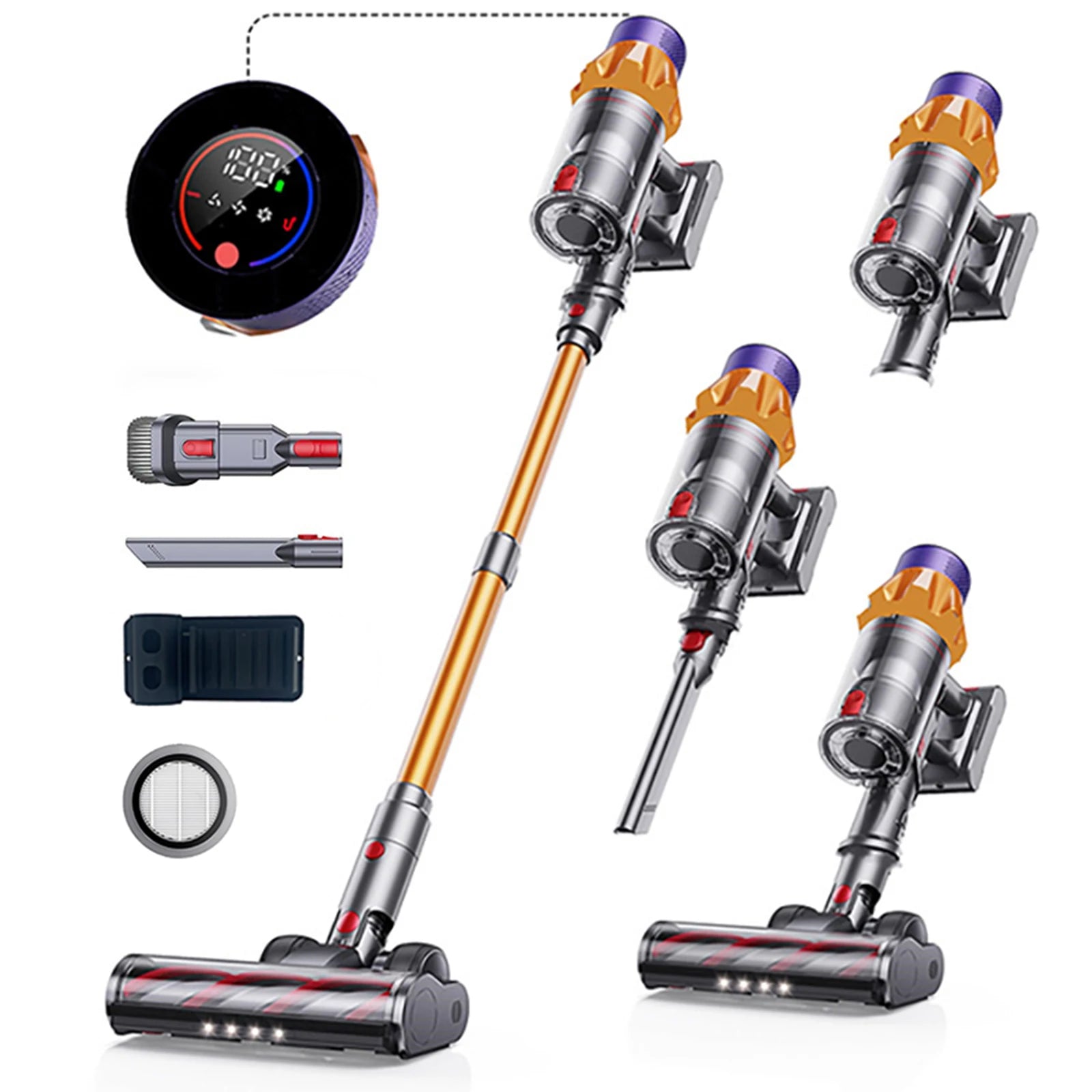 Wireless Vacuum Cleaner 550W 45KPA Strong Suction Portable Dust Cleaning Machine 1.2L Dust Cup Home  Cleaner