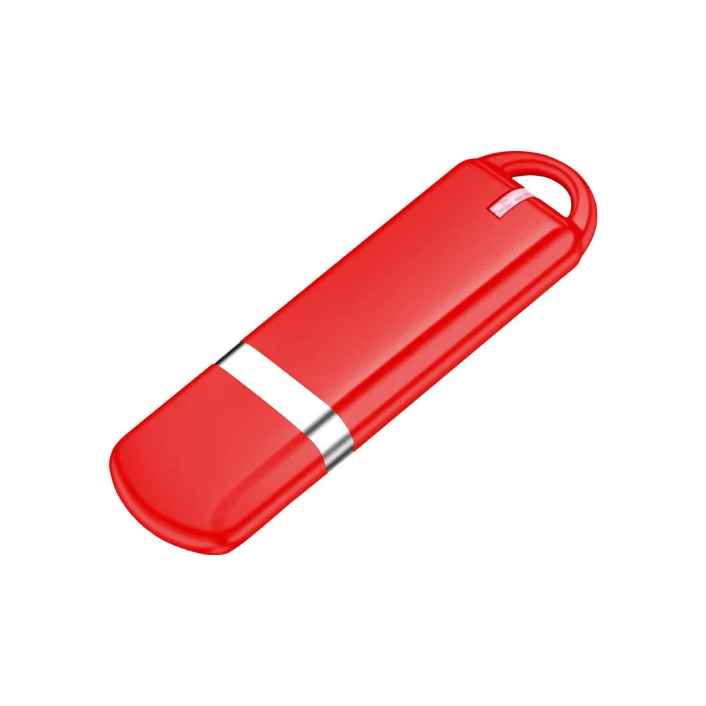 Red JASTER 64GB USB Flash Drive with cap and keyring loop, designed for business gifts and USB 2.0 data storage.