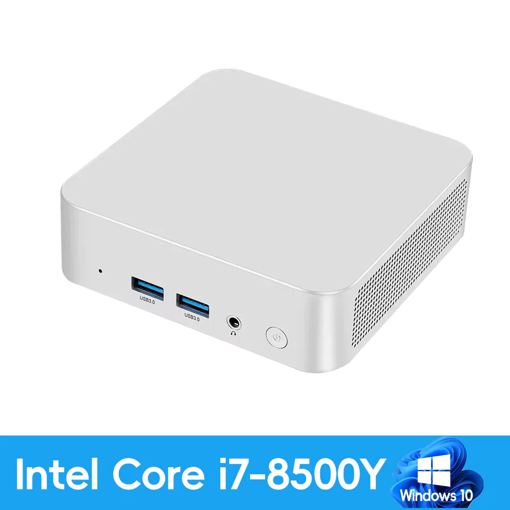 2025 MINI PC Windows 10 Intel Core i7-8500Y Mini Computer 12GB LPDDR3 1TB M.2 SSD Mini PC WIFI 6 BT4.2 4K HD Mini Gaming Pc