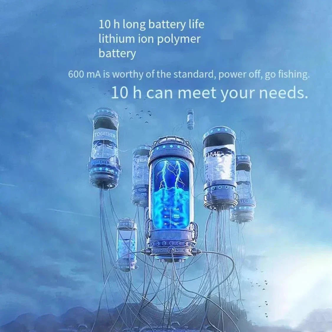 Rechargeable aquarium air pump with large capacity lithium ion battery and 10-hour long battery life for outdoor fishing and aquarium use