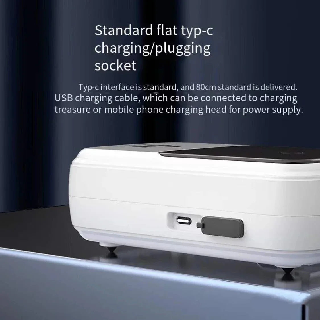 Rechargeable aquarium air pump with touch screen and USB Type-C charging port