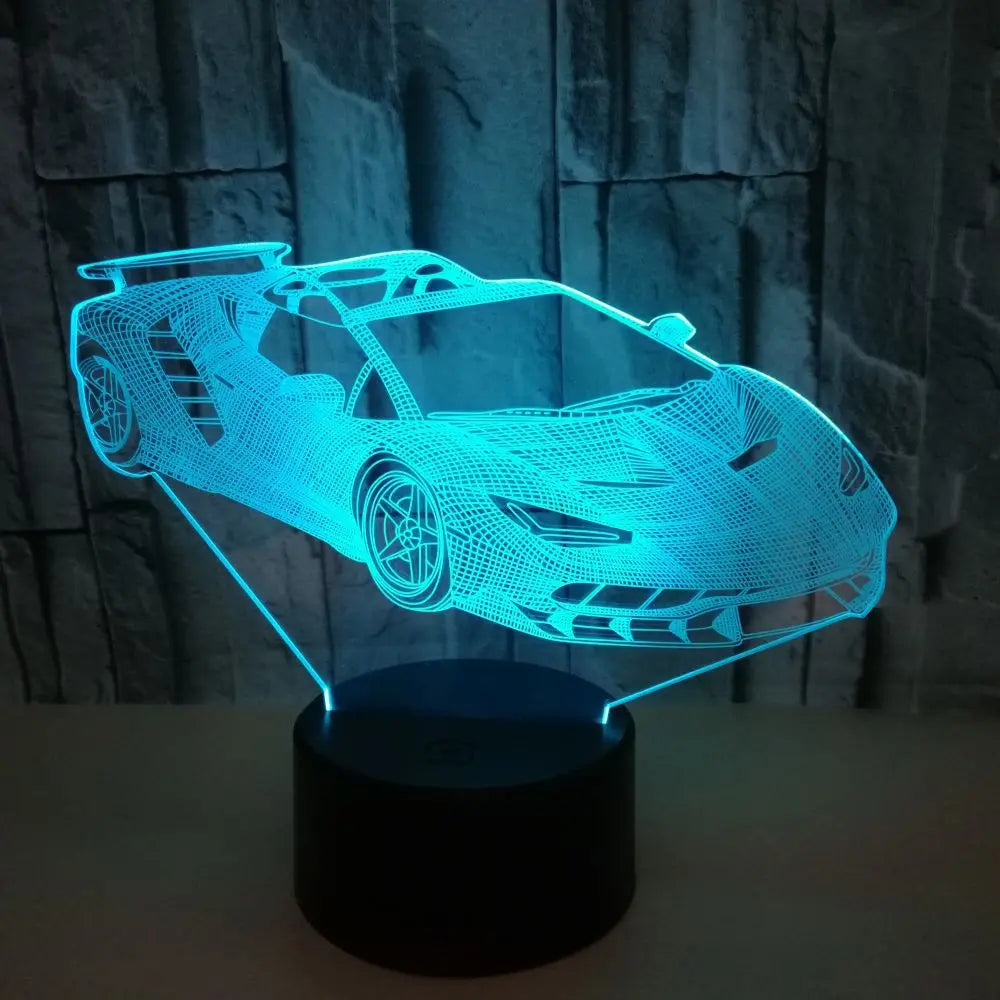 Formula 1 F1 Racing 3d LED Night Light Bedroom Custom Supercar Club Logo Write Name Superstar Lamp Birthday Gift For Boyfriend
