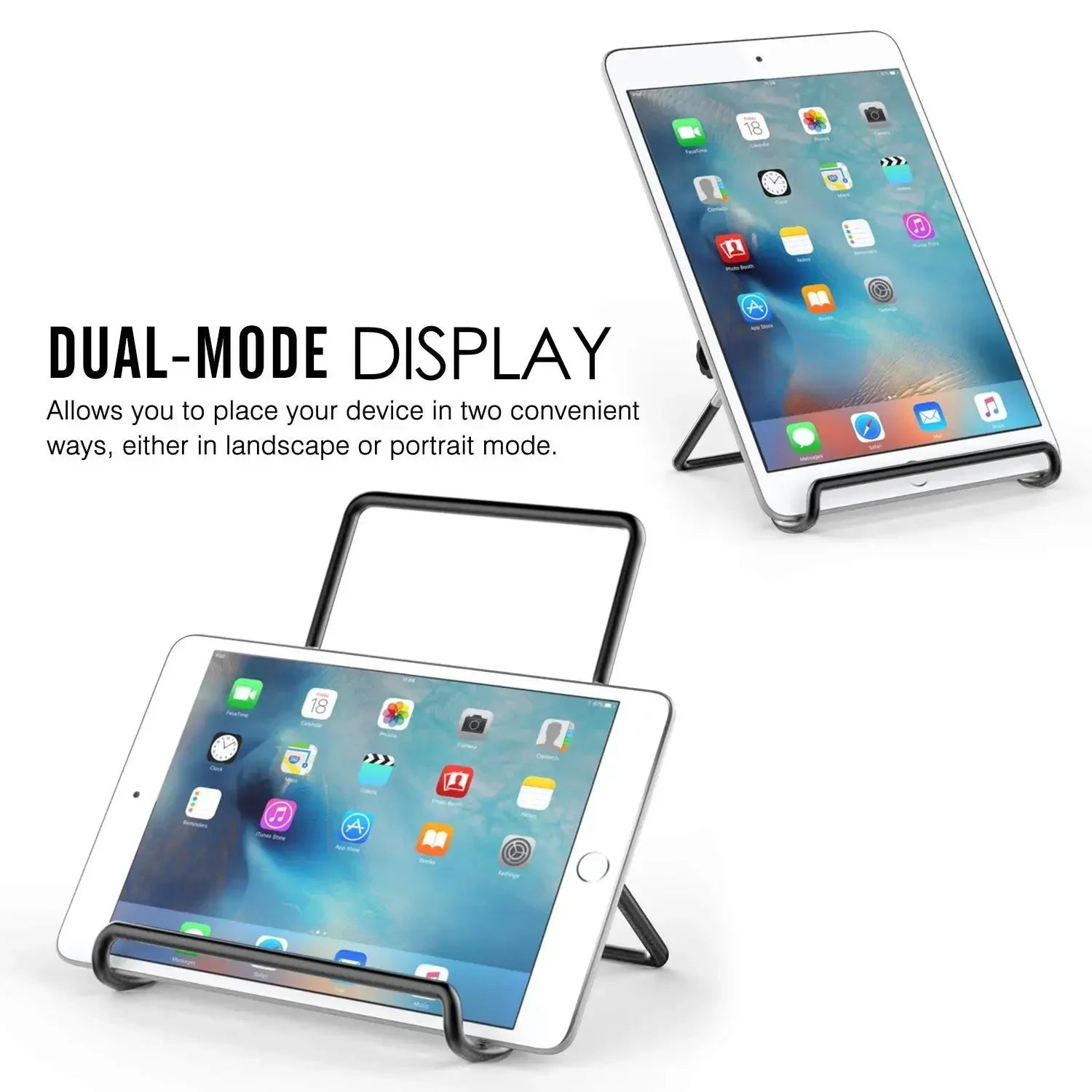 WEFOR Foldable Tablet Stand, Adjustable Portable Metal Holder Cradle for 9-12.9" Tablets, for iPad Pro 11 2018/10.5/9.7