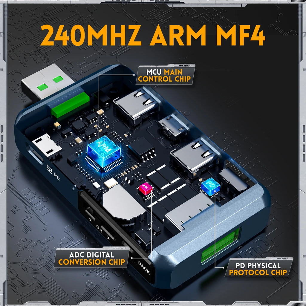 FNIRSI FNB48P USB Tester, Voltmeter, Ammeter, TYPE-C Fast Charging Detection Trigger Battery Capacity Tester,