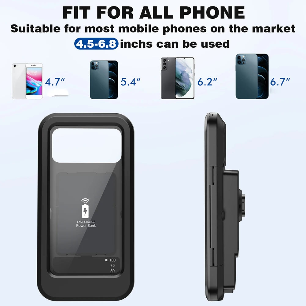 Waterproof Mobile Phone Holder USB Charging 15W Wireless Charger Mobile Phone Stand Universal Touch Screen for Electric Bike