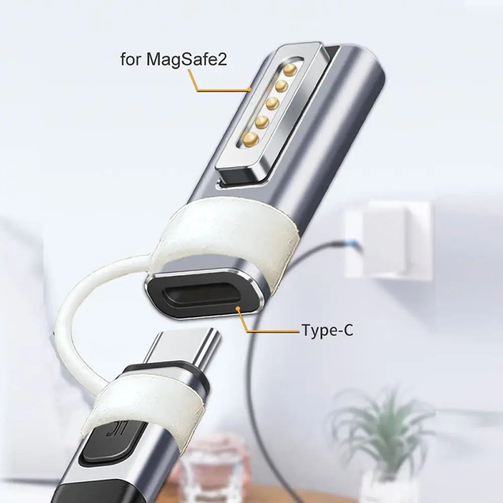 USB Type C Magnetic PD Adapter for Magsafe 1 2 MacBook Air Pro Led Indicator Fast Charging Magnet Plug Converter