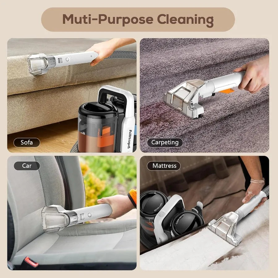 Portable Carpet Upholstery Spot Cleaner with 15Kpa Powerful Suction and Advanced Spot Remover for Deep Stain Cleaning on Carpet