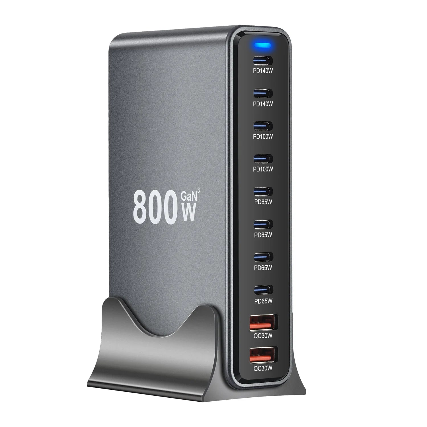 800W/670W/530W Fast USB C GaN Charger Block Dual 140W PD3.1 PPS Fast Charging Station for Multiple Devices Laptop Wall Charger