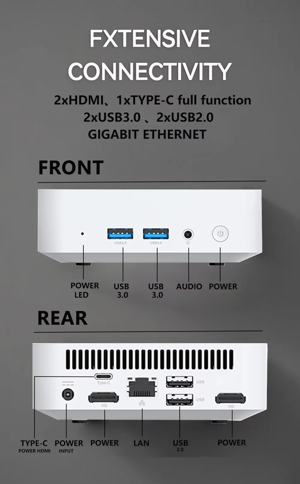 2025 MINI PC Windows 10 Intel Core i7-8500Y Mini Computer 12GB LPDDR3 1TB M.2 SSD Mini PC WIFI 6 BT4.2 4K HD Mini Gaming Pc