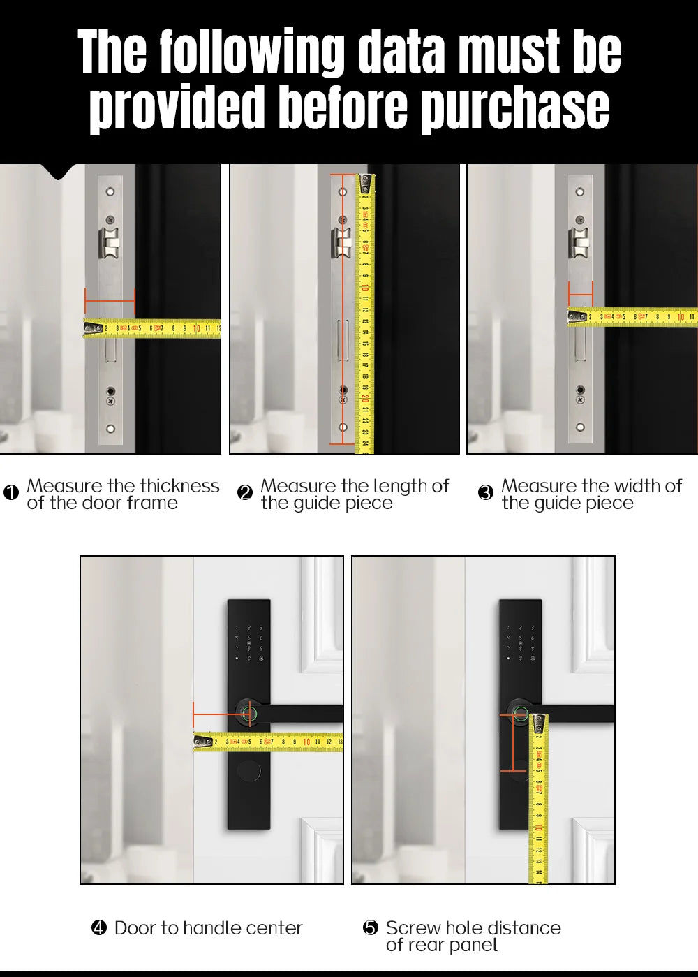 Wifi Smart Fingerprint Door Lock Digital Electronic Lock Fingerprint/IC Card/Password/Key/APP Remote Unlock Work with Alexa