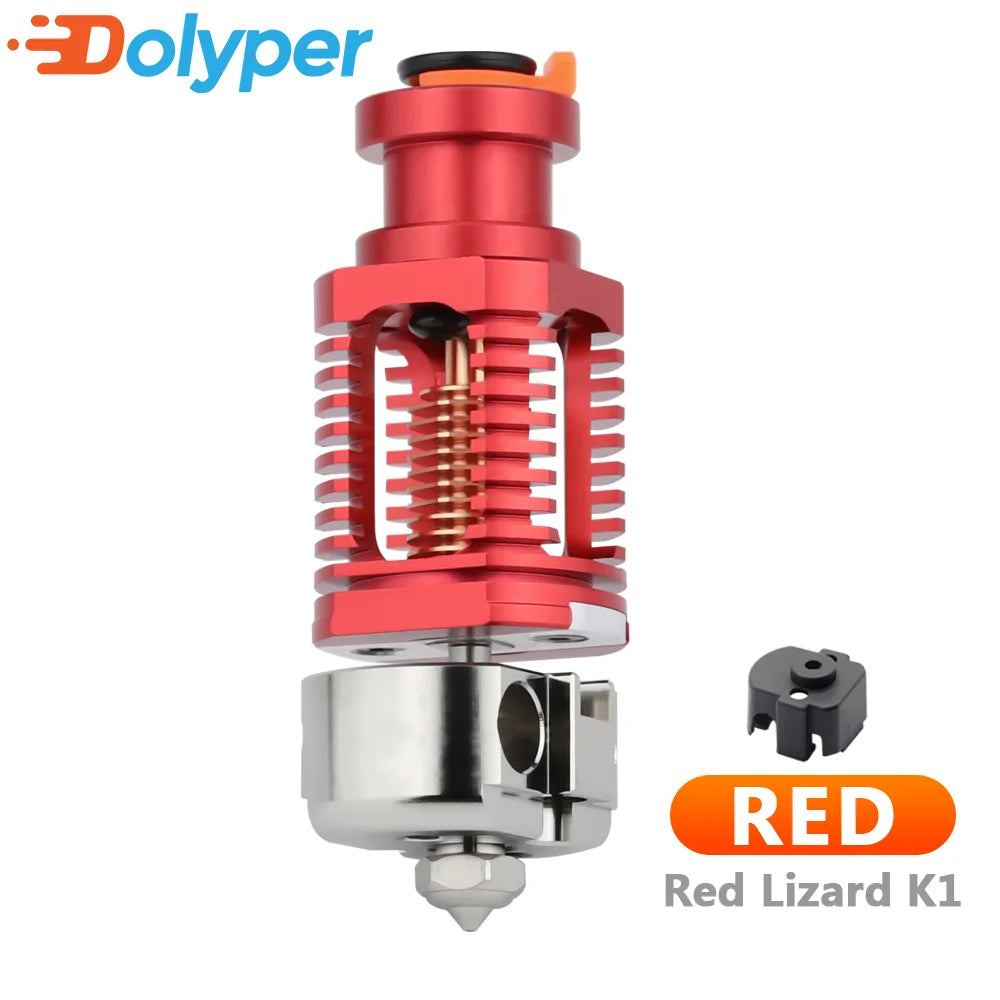 Red Lizard k1 Hotend 3D printer Voron 2.4 Prusa I3 V6 Hotend  Bimetallic  coppered hot end nozzle Titan for Ender 3 V2 extruder