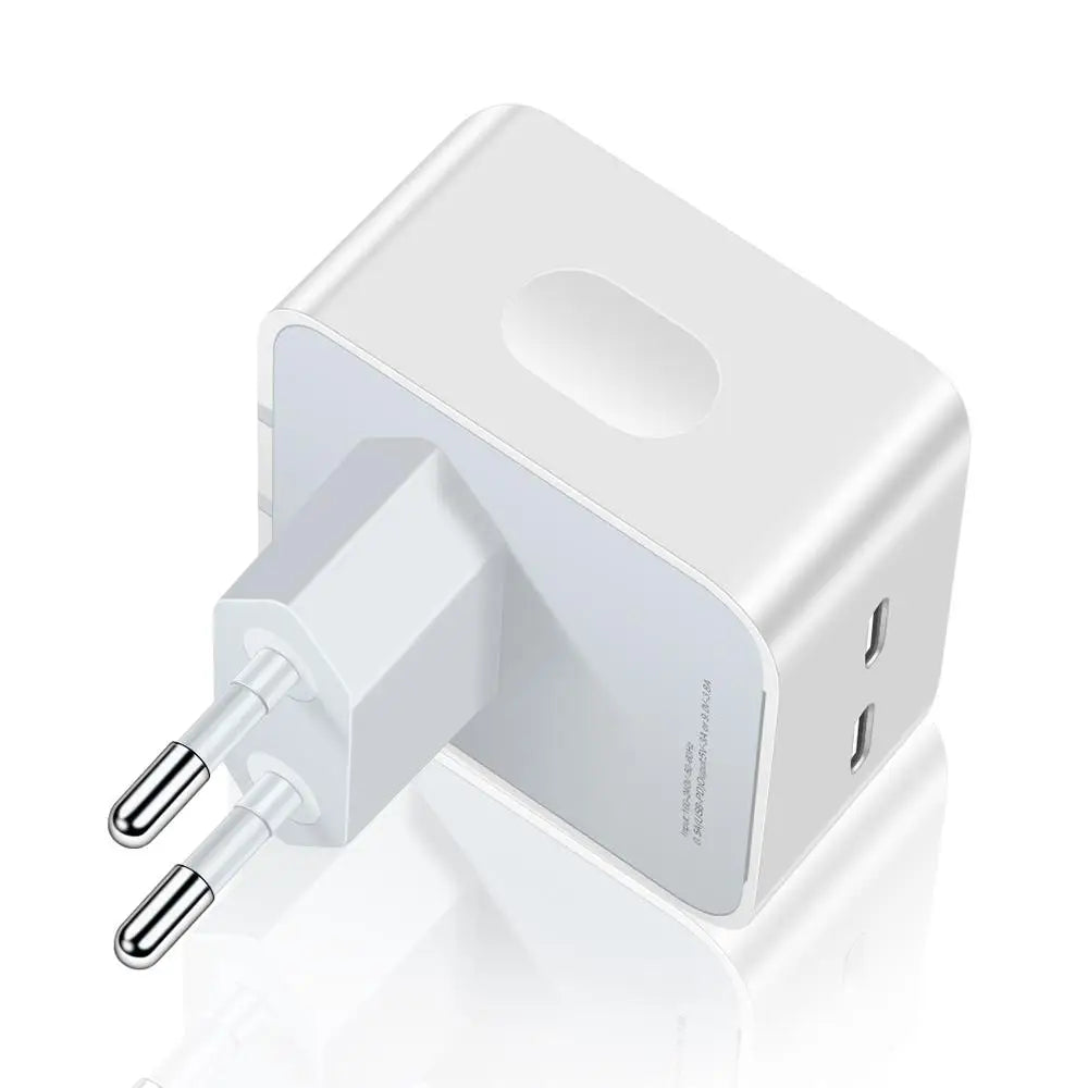 40W Dual USB C Port Fast Charger Foldable Type C EU UK US Plug Wall Charger Block For iPhone 14 Pro Max 12 13 iPad Power Adapter